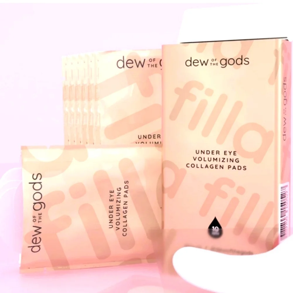 NIB Dew Of The Gods Filla Under Eye Collagen Pads 10 Sets - Sealed